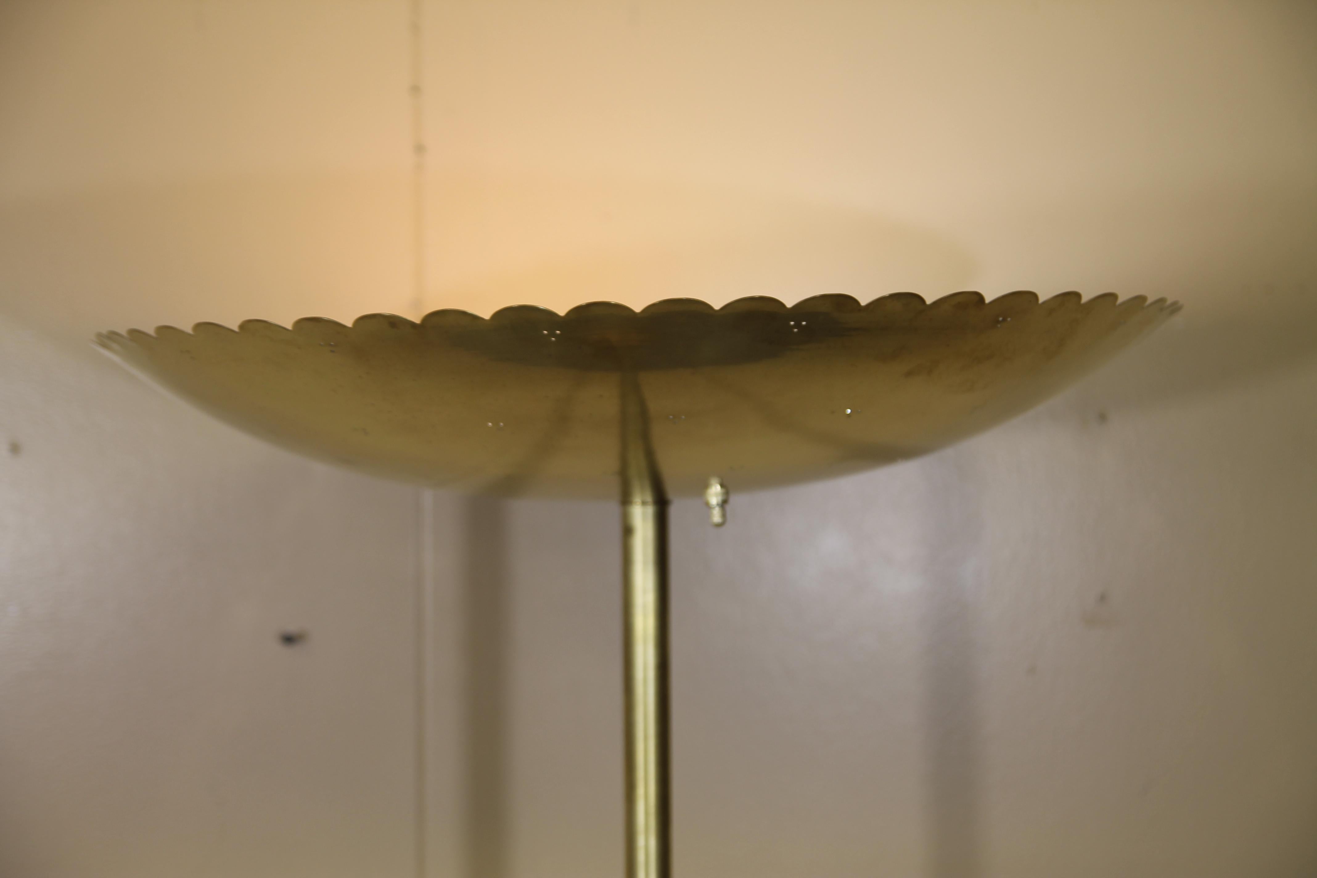 Brass Floor Lamp in the Style of Paavo Tynell 1