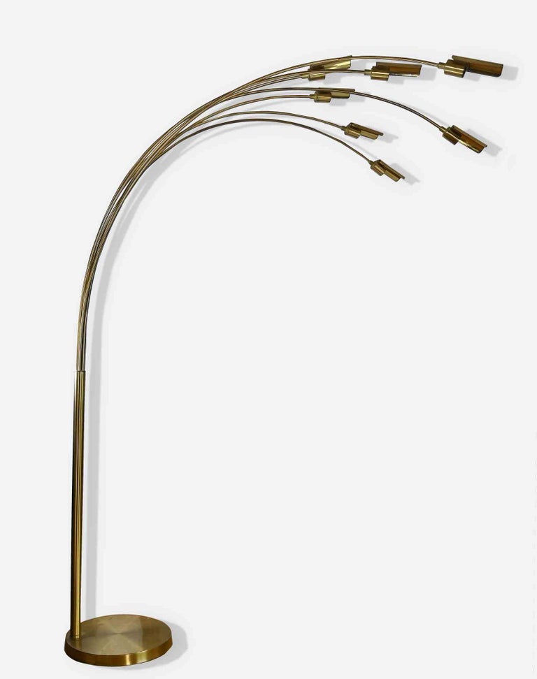 Brass Floor Lamp, Italian Production, Mid of 20th Century For Sale at ...