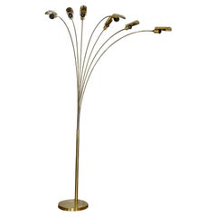 Brass Floor Lamp, Italian Production, Mid of 20th Century