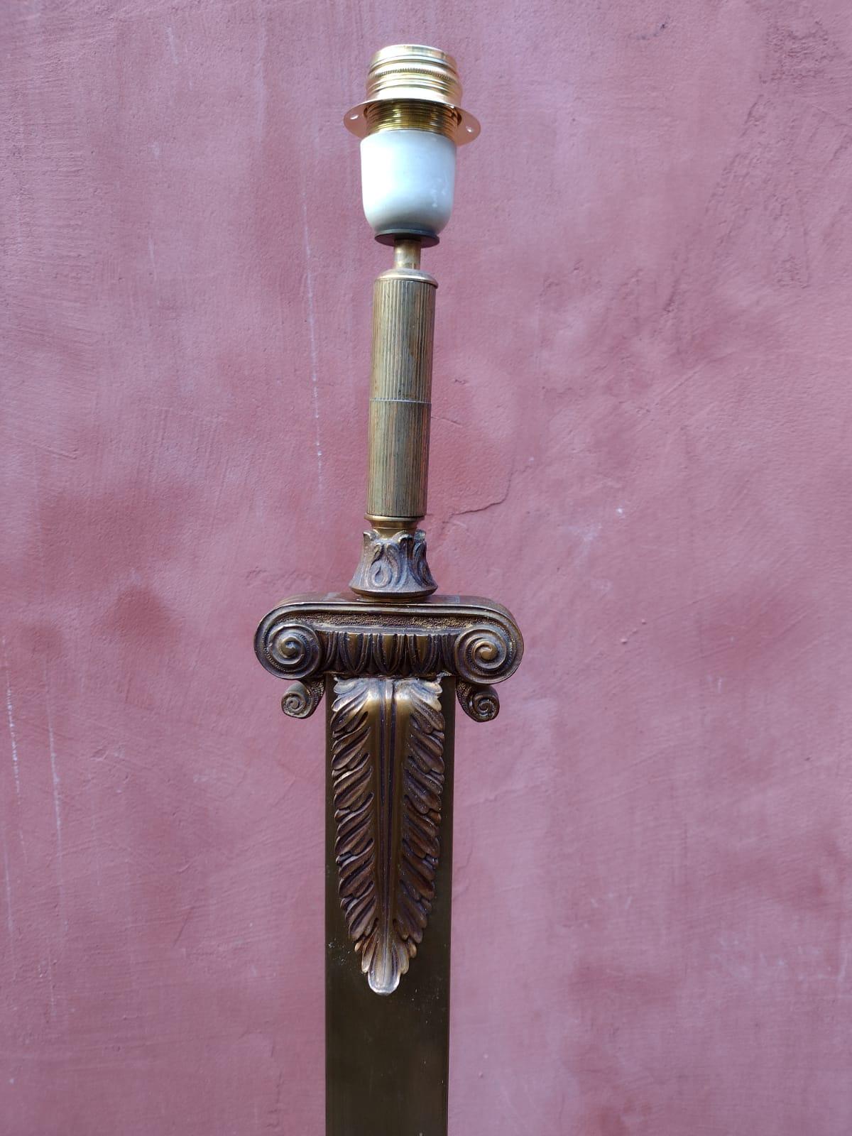 Mid-20th Century Brass Floor Lamp, Italy, 1930s For Sale