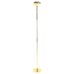 Brass Floor Lamp Lotus Shade, Gianfranco Frattini, 1980