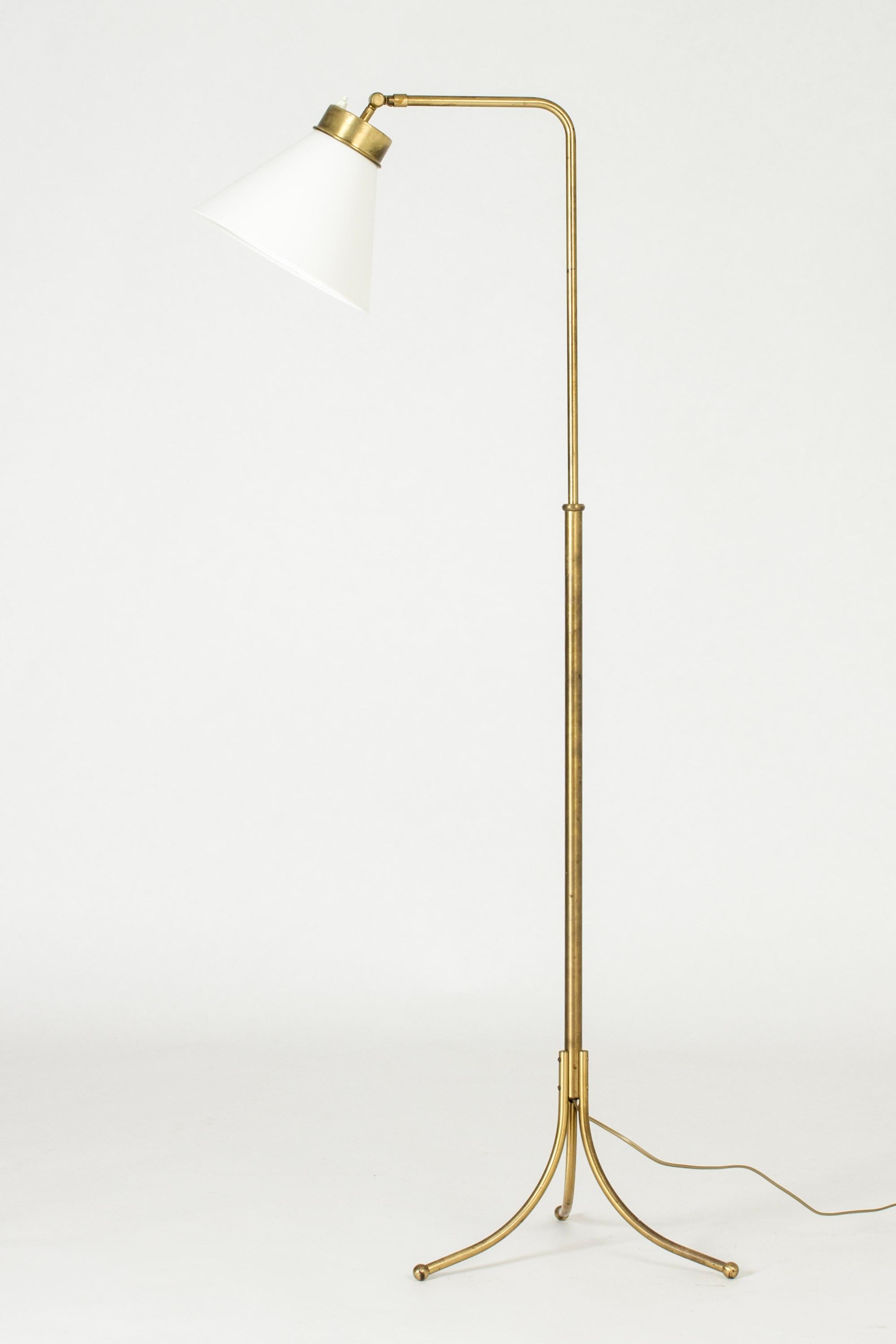 Scandinavian Modern Brass Floor Lamp model #1842 by Josef Frank for Svenskt Tenn, Sweden, 1950s For Sale