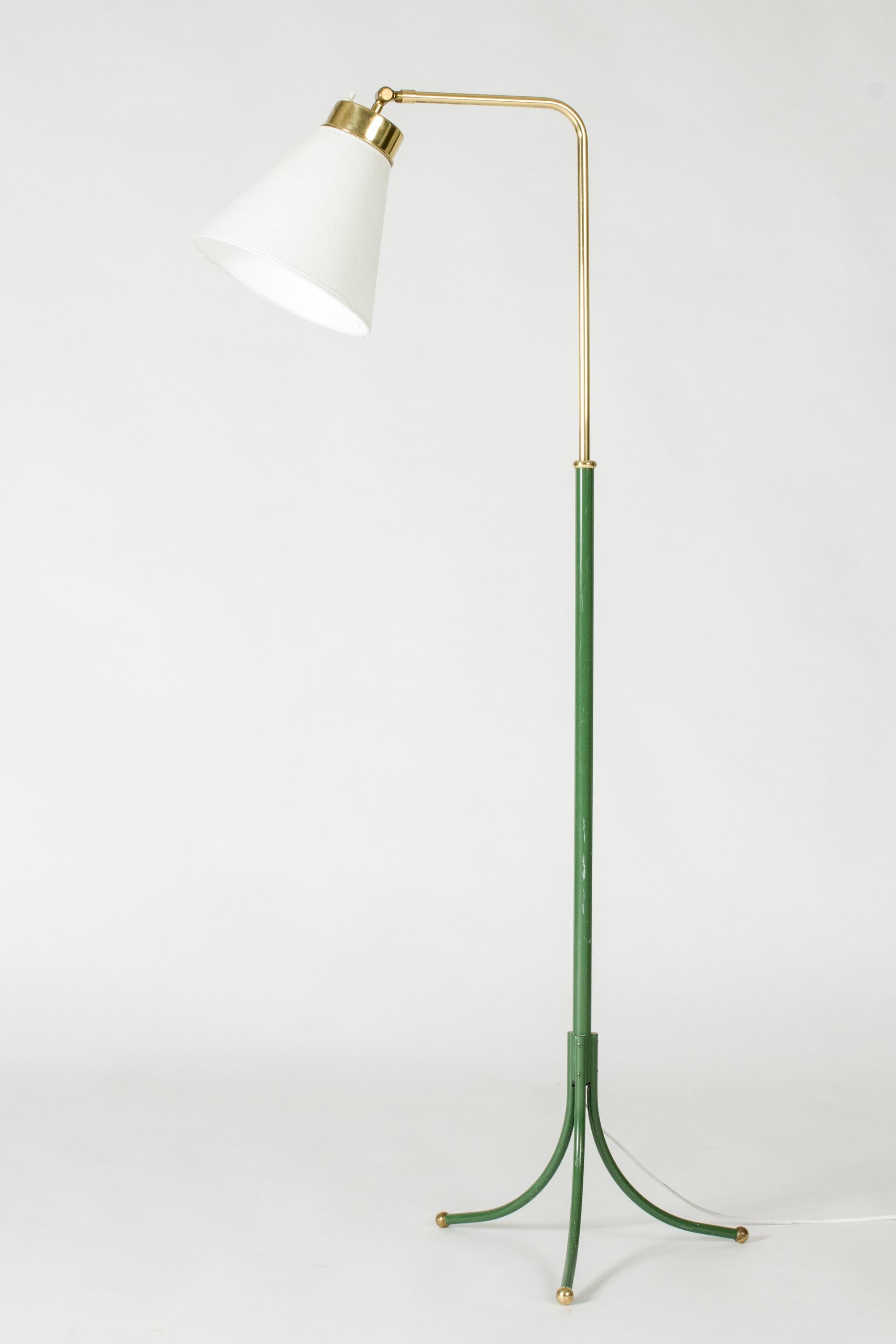 Scandinavian Modern Brass Floor Lamp model #1842 by Josef Frank for Svenskt Tenn, Sweden, 1950s
