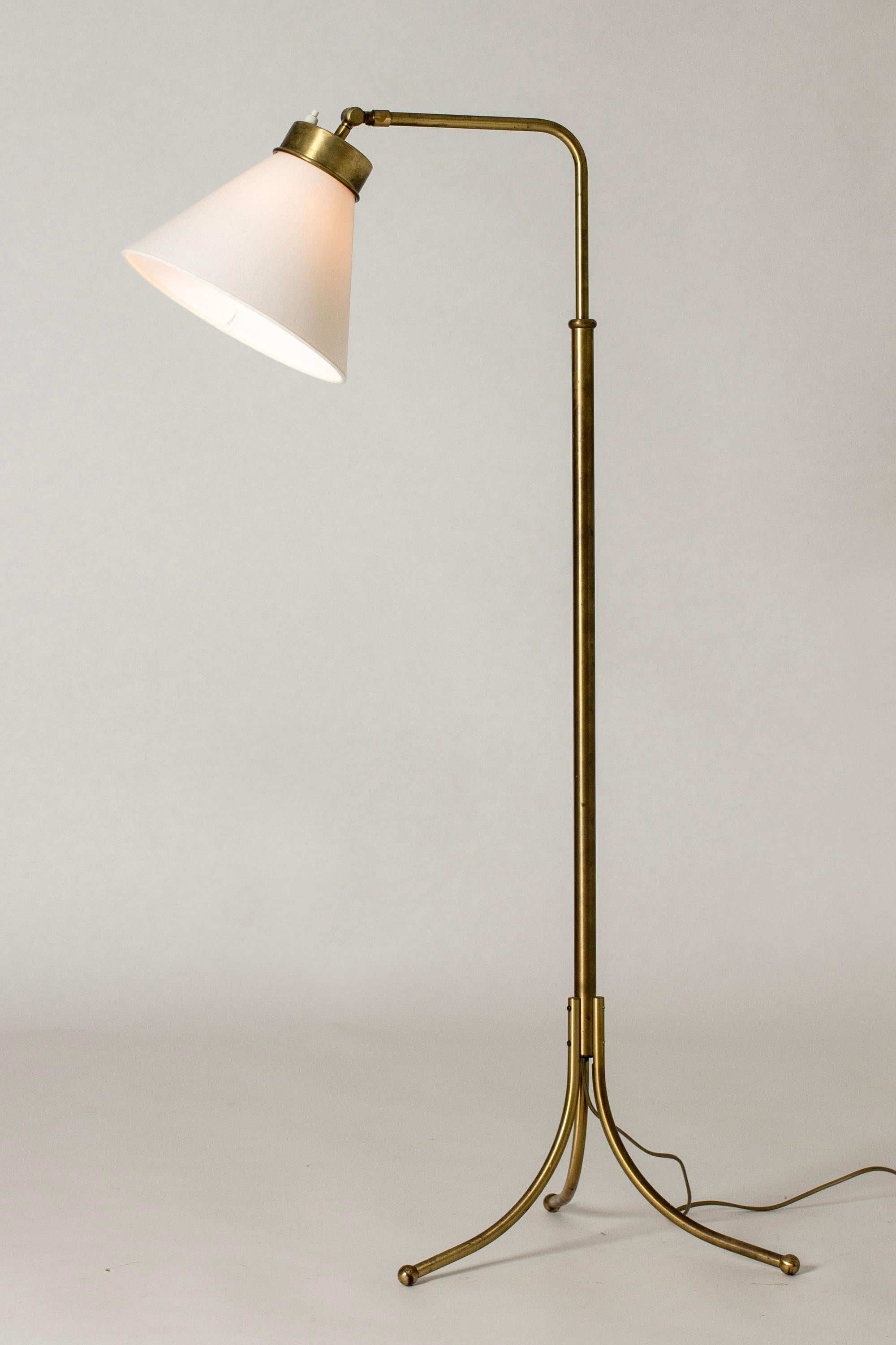 Swedish Brass Floor Lamp model #1842 by Josef Frank for Svenskt Tenn, Sweden, 1950s For Sale