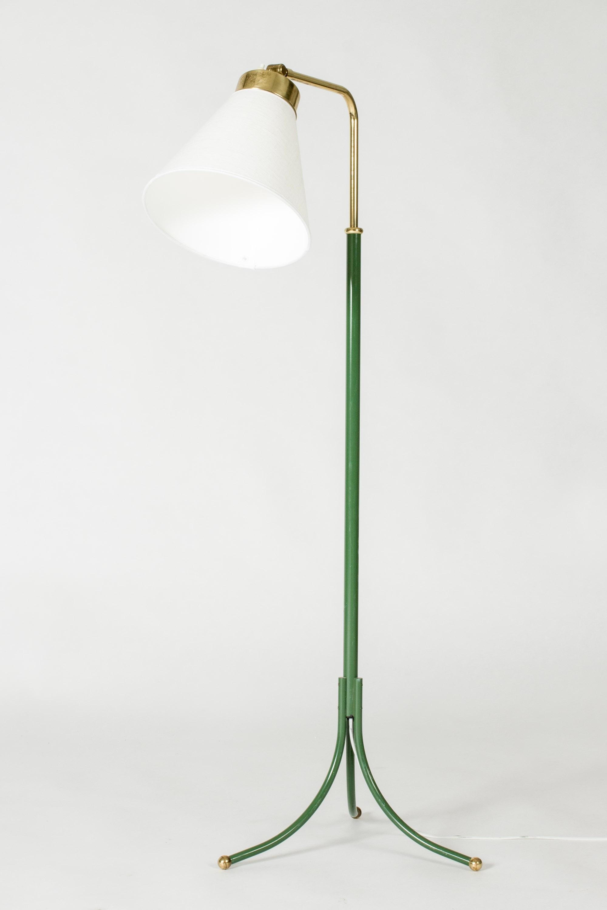 Swedish Brass Floor Lamp model #1842 by Josef Frank for Svenskt Tenn, Sweden, 1950s