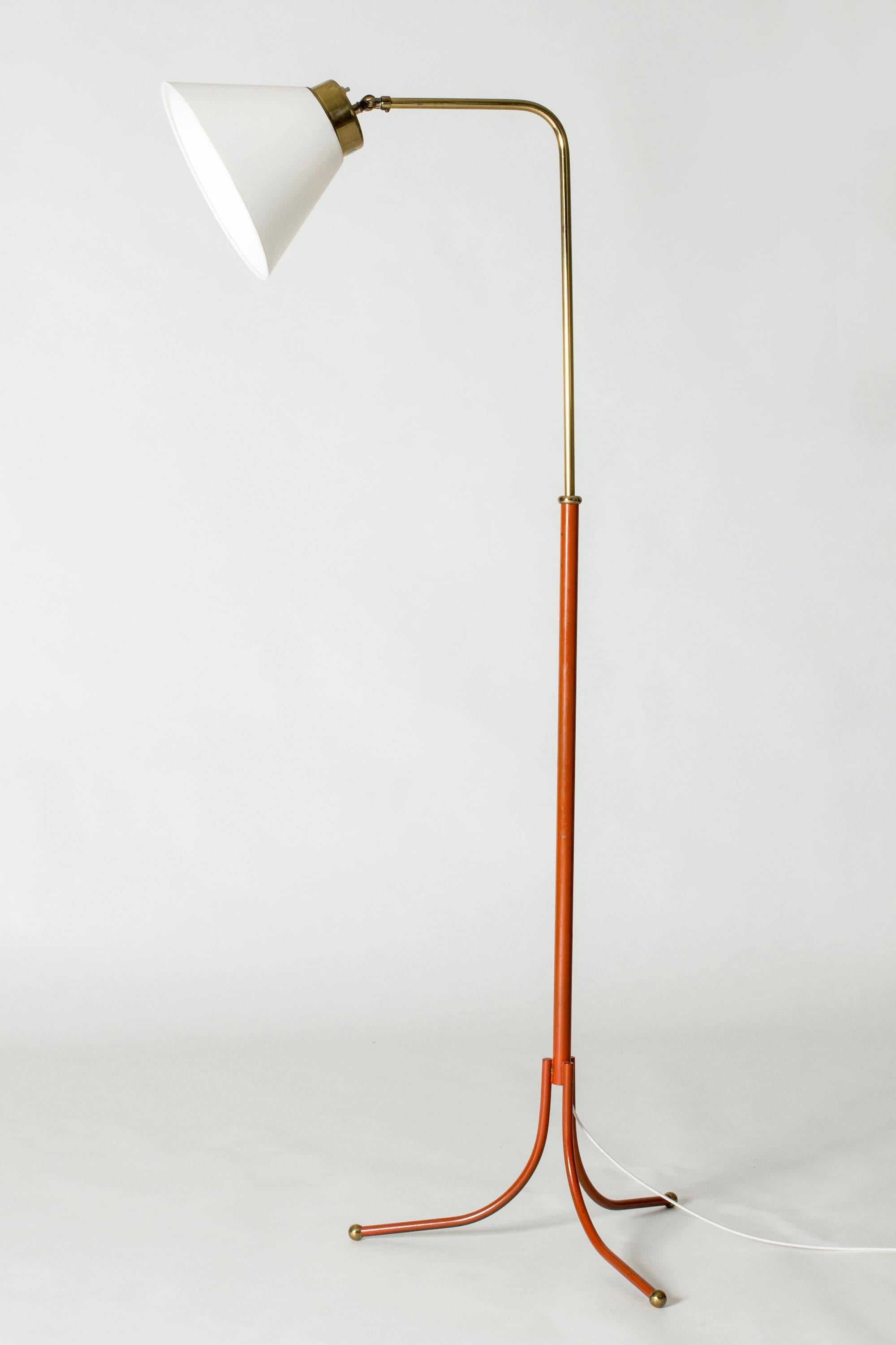 Laiton Lampadaire en laiton modèle #1842 par Josef Frank pour Svenskt Tenn, Suède, années 1950 en vente
