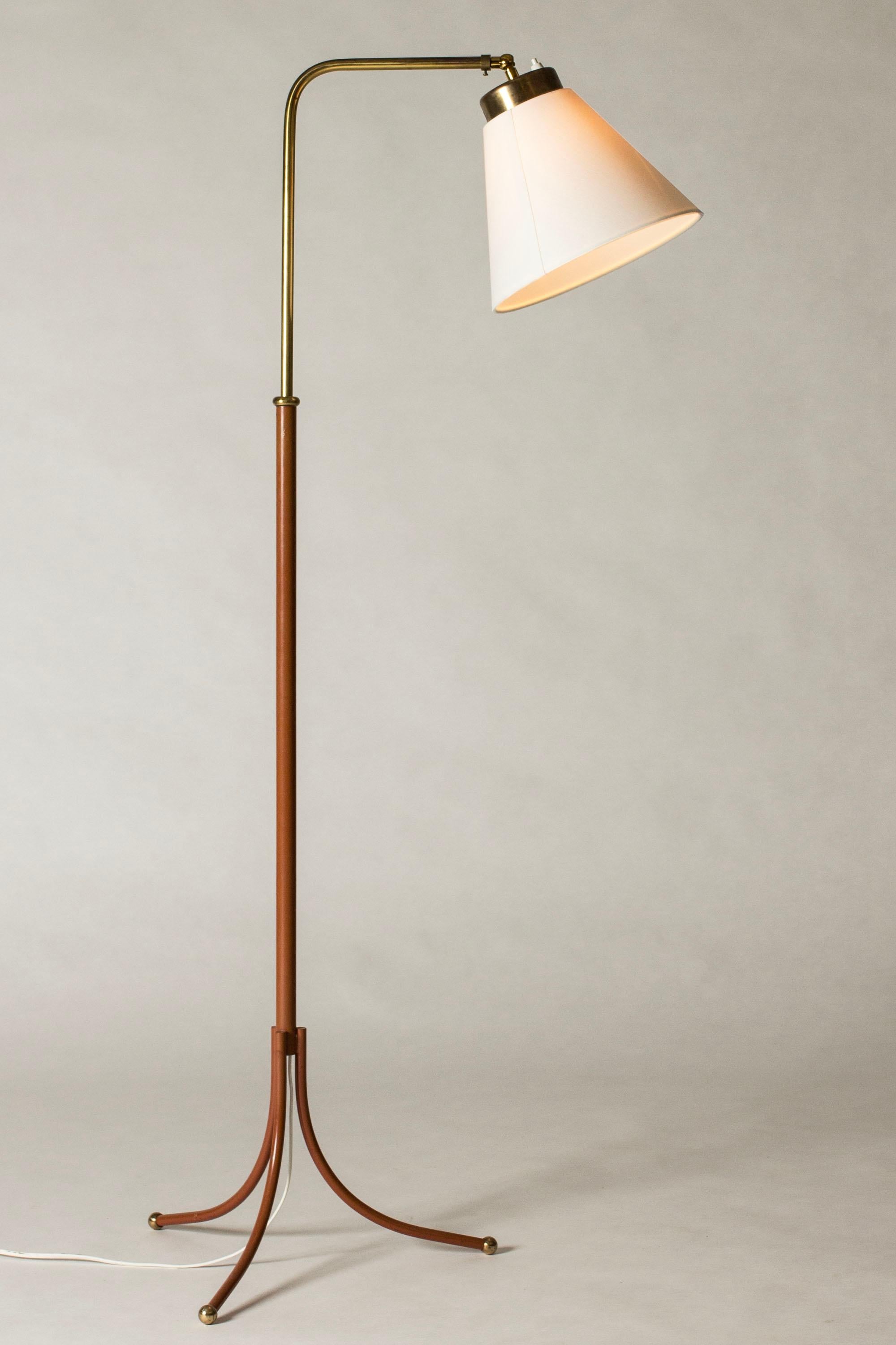Brass Floor Lamp model #1842 by Josef Frank for Svenskt Tenn, Sweden, 1950s For Sale 2