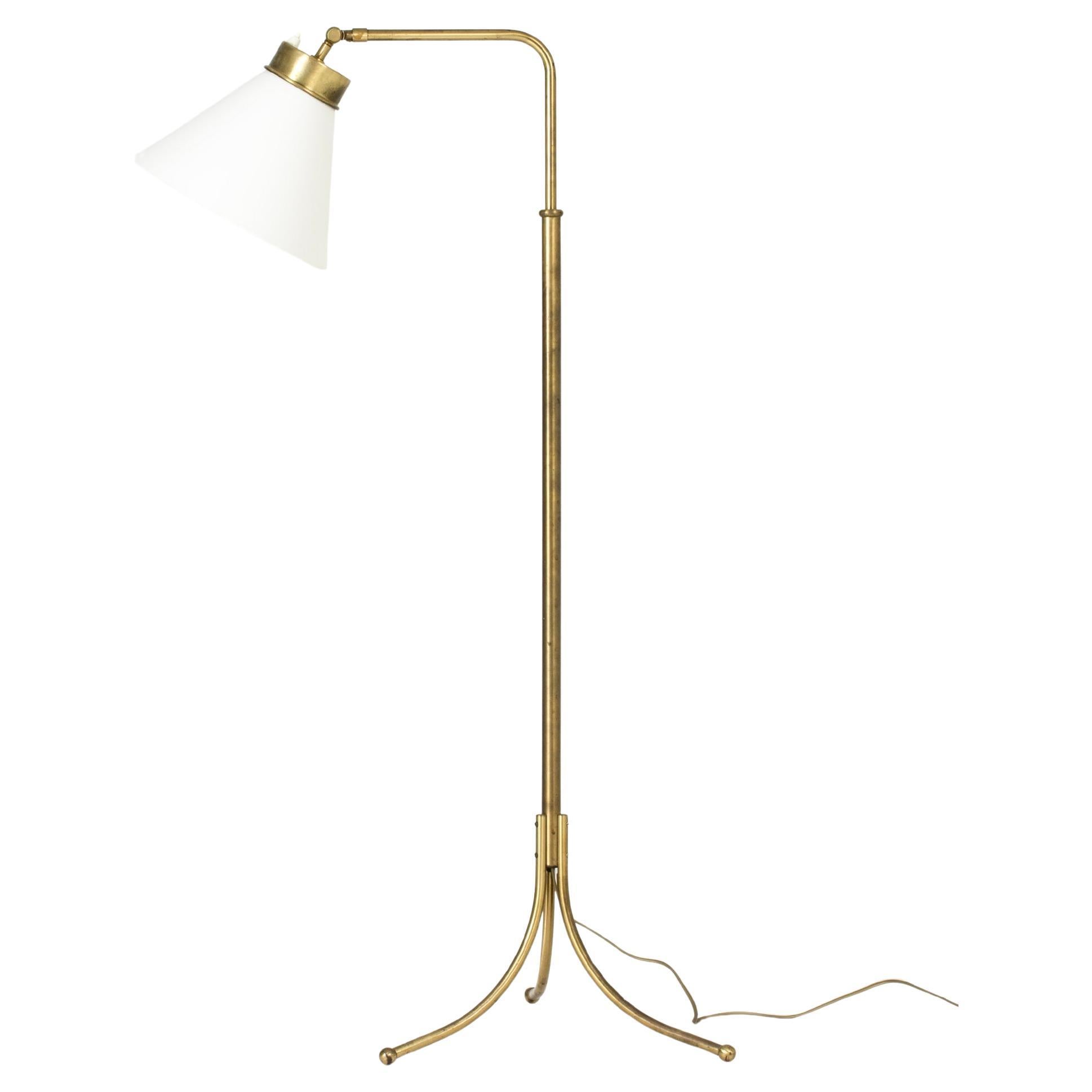 Brass Floor Lamp model #1842 by Josef Frank for Svenskt Tenn, Sweden, 1950s