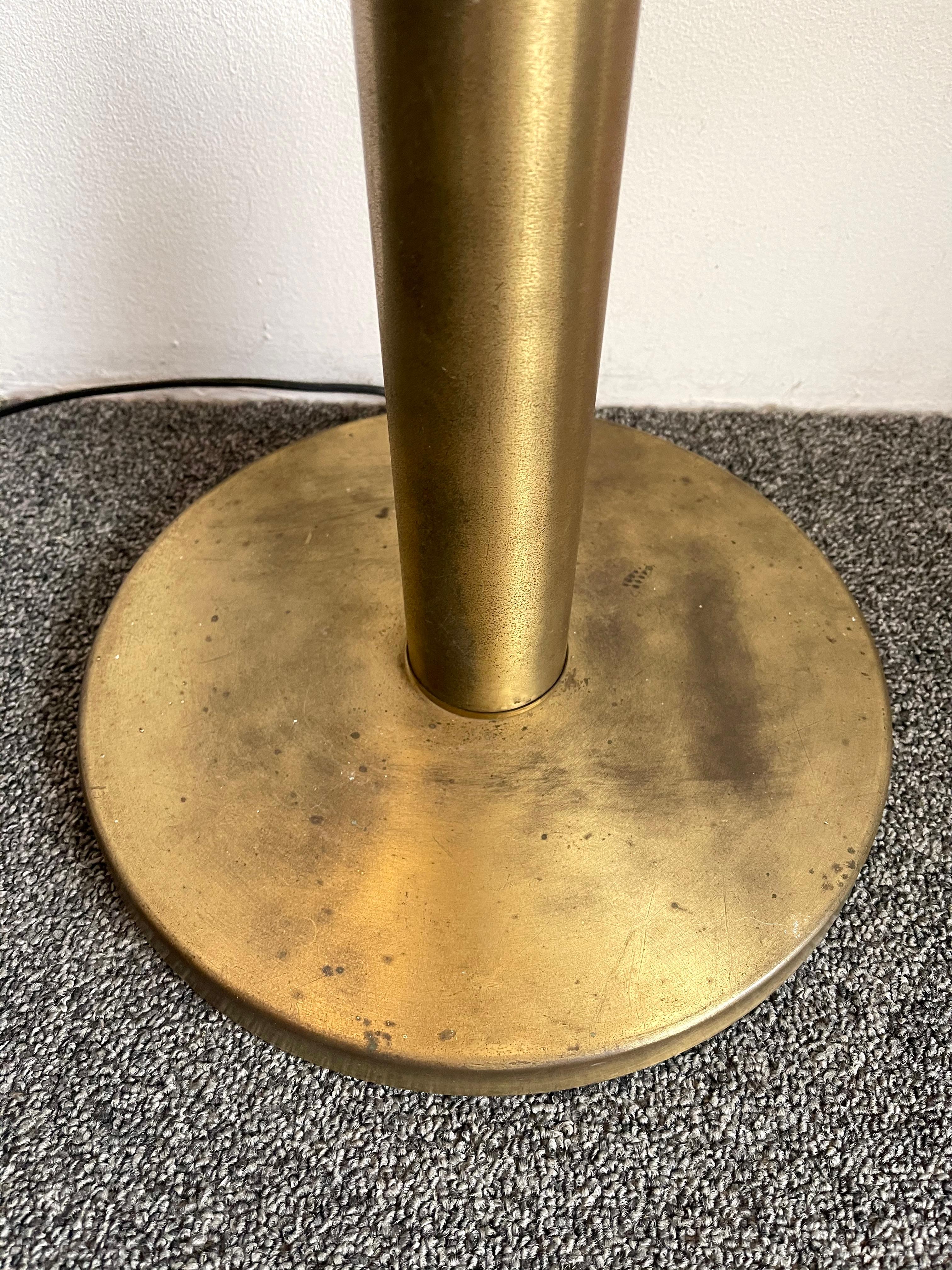 Brass Floor Lamp Murano Glass by Aldo Nason for Mazzega, Italy, 1970s 4