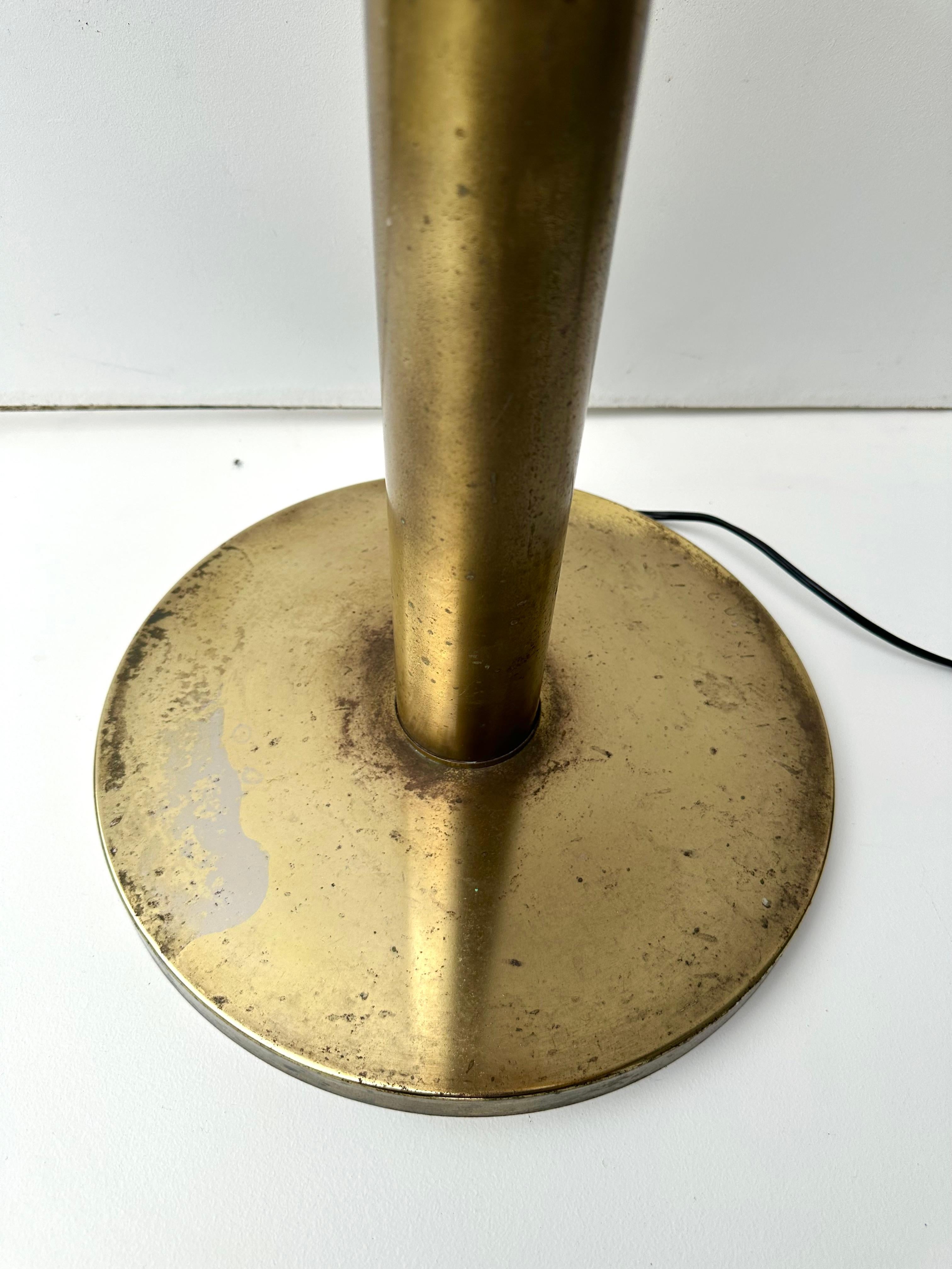 Brass Floor Lamp Murano Glass by Aldo Nason for Mazzega, Italy, 1970s For Sale 5