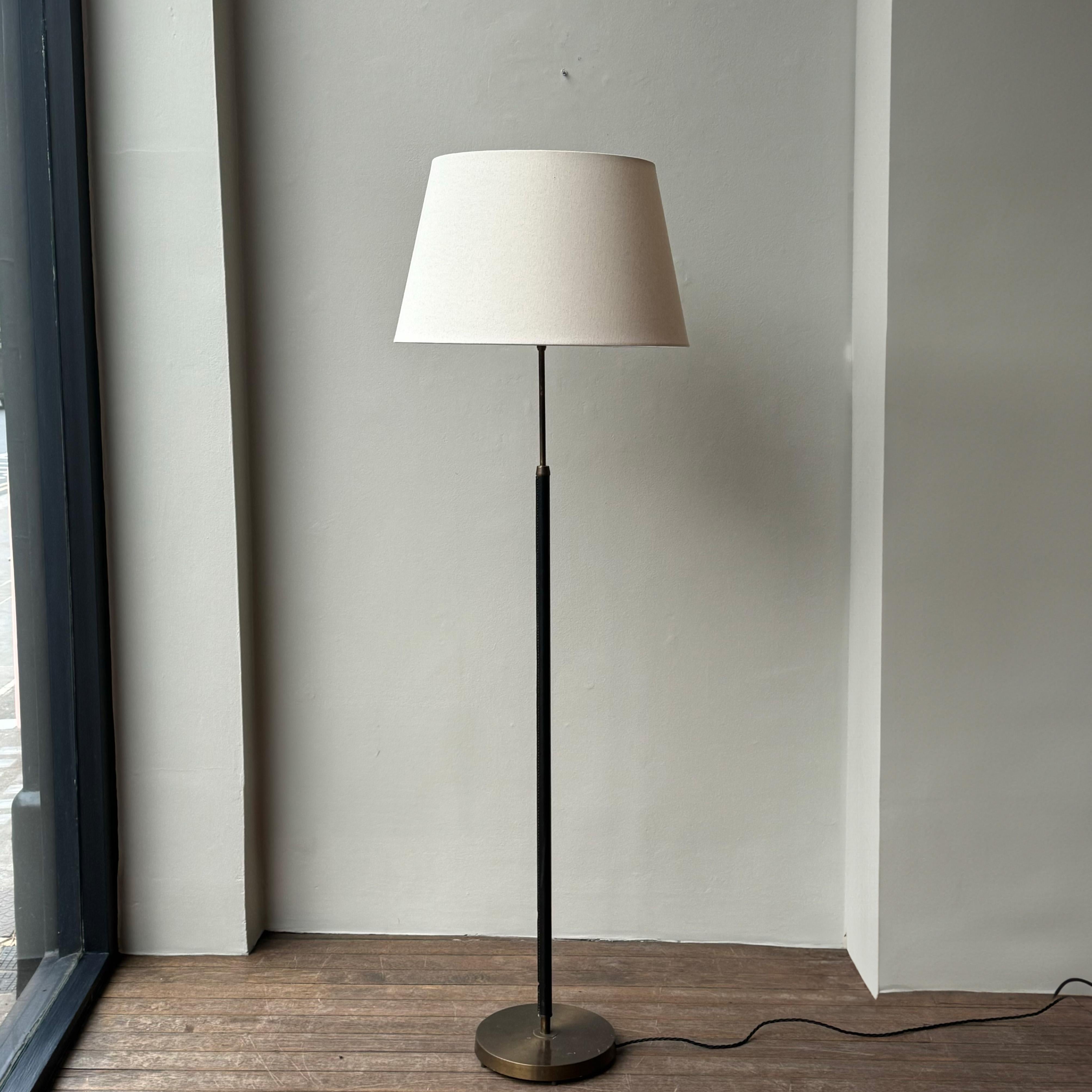 Scandinavian Modern Brass Floor Lamp No. 7071 Falkenbergs belysning For Sale