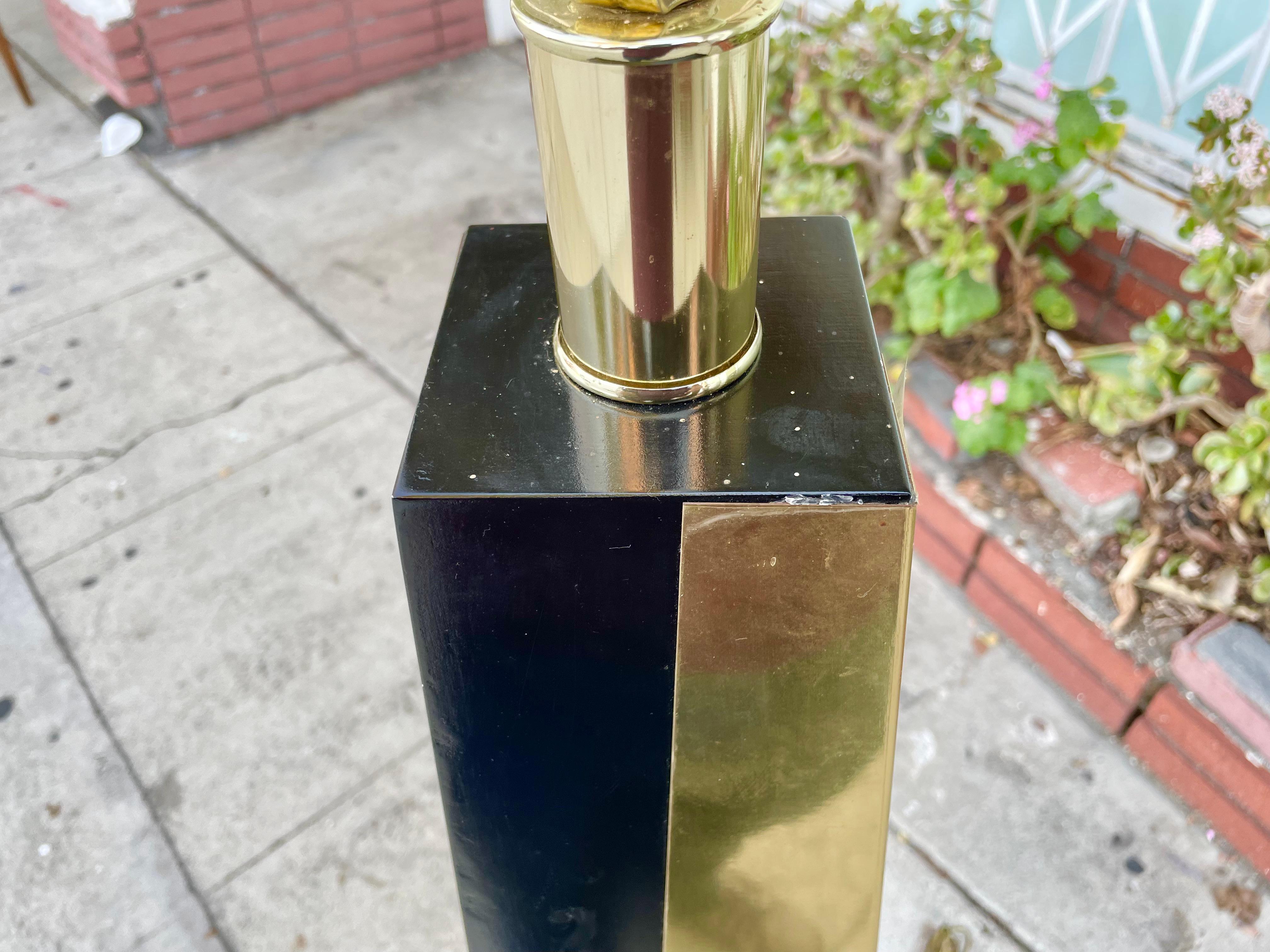 Brass Floor Lamp Styled After Paul Evans In Good Condition For Sale In North Hollywood, CA