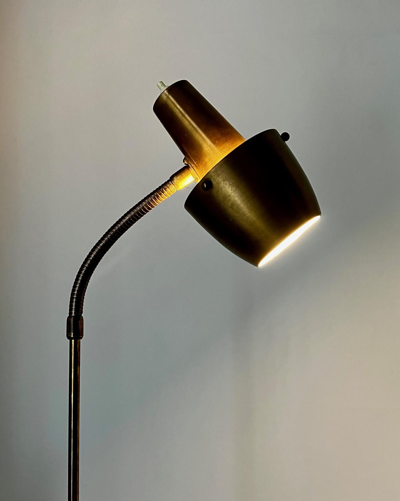 Swedish Brass Floor Lamp, Sweden For Sale