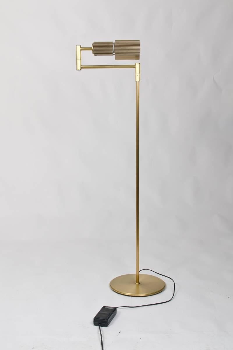 Mid-Century Modern Brass Floor Lamp Swisslamps International, 1960 For Sale
