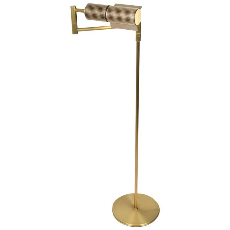 Brass Floor Lamp Swisslamps International, 1960 In Excellent Condition For Sale In Rijssen, NL