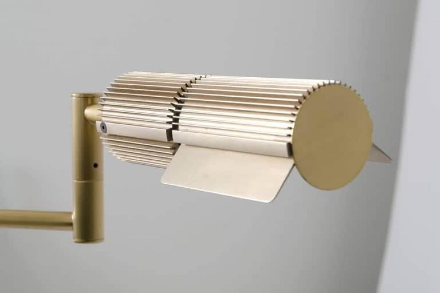Brass Floor Lamp Swisslamps International, 1960 For Sale 1