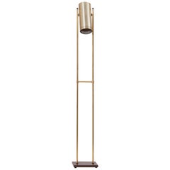 Brass Floor Lamp 'Trombone' by Jo Hammerborg for Fog & Mørup, Denmark, 1960s