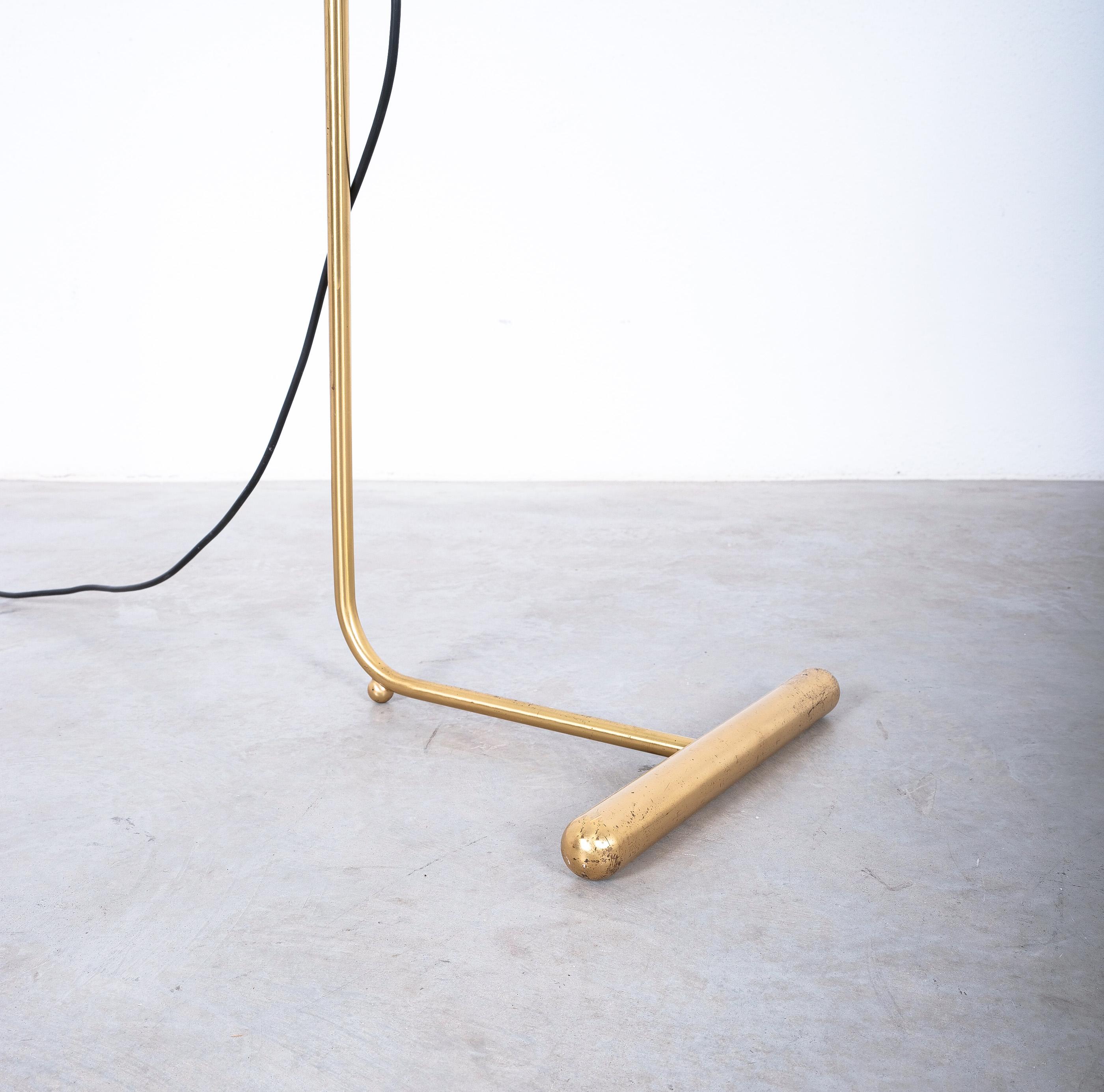 Brass Floor Lamp with Adjustable Shade by Florian Schulz, 1970 For Sale 4