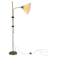 Brass Floor Lamp with Adjustable Swing Arm Danish Mid-Century Modern 1960s