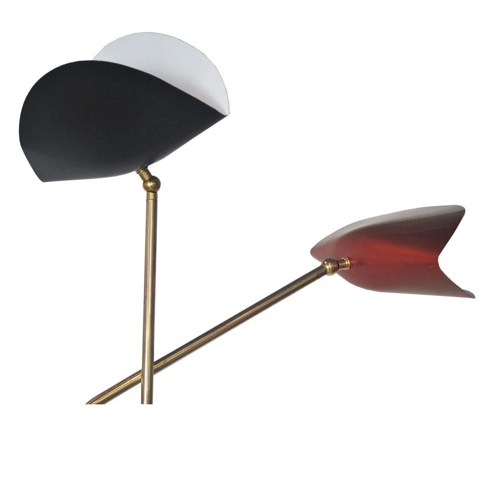 Lampada da terra in ottone con base in marmo di Cellule Creative Studio in vendita 3