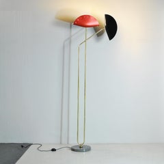 Stehlampe aus Messing mit Marmorsockel von Cellule Creative Studio