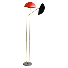 Stehlampe aus Messing mit Marmorsockel von Cellule Creative Studio