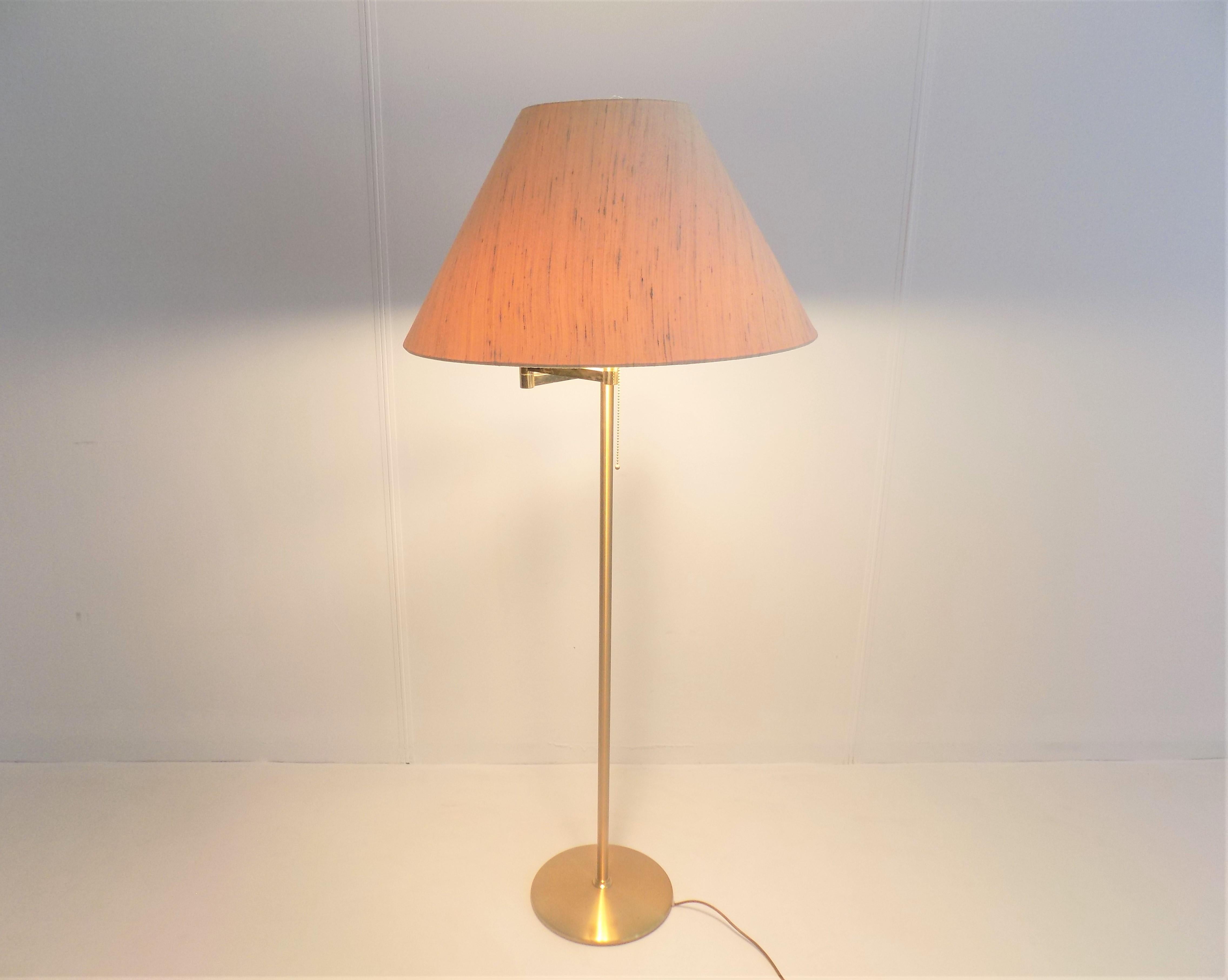 brass swivel floor lamp