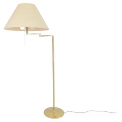Used Brass Floor Lamp with Swivel Arm Mid-Century Modern