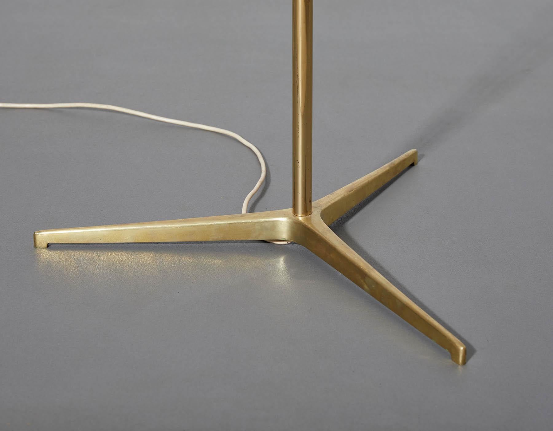 Brass Floor Lamp with Three Arms by O-Luce, Italy 1950's For Sale 3