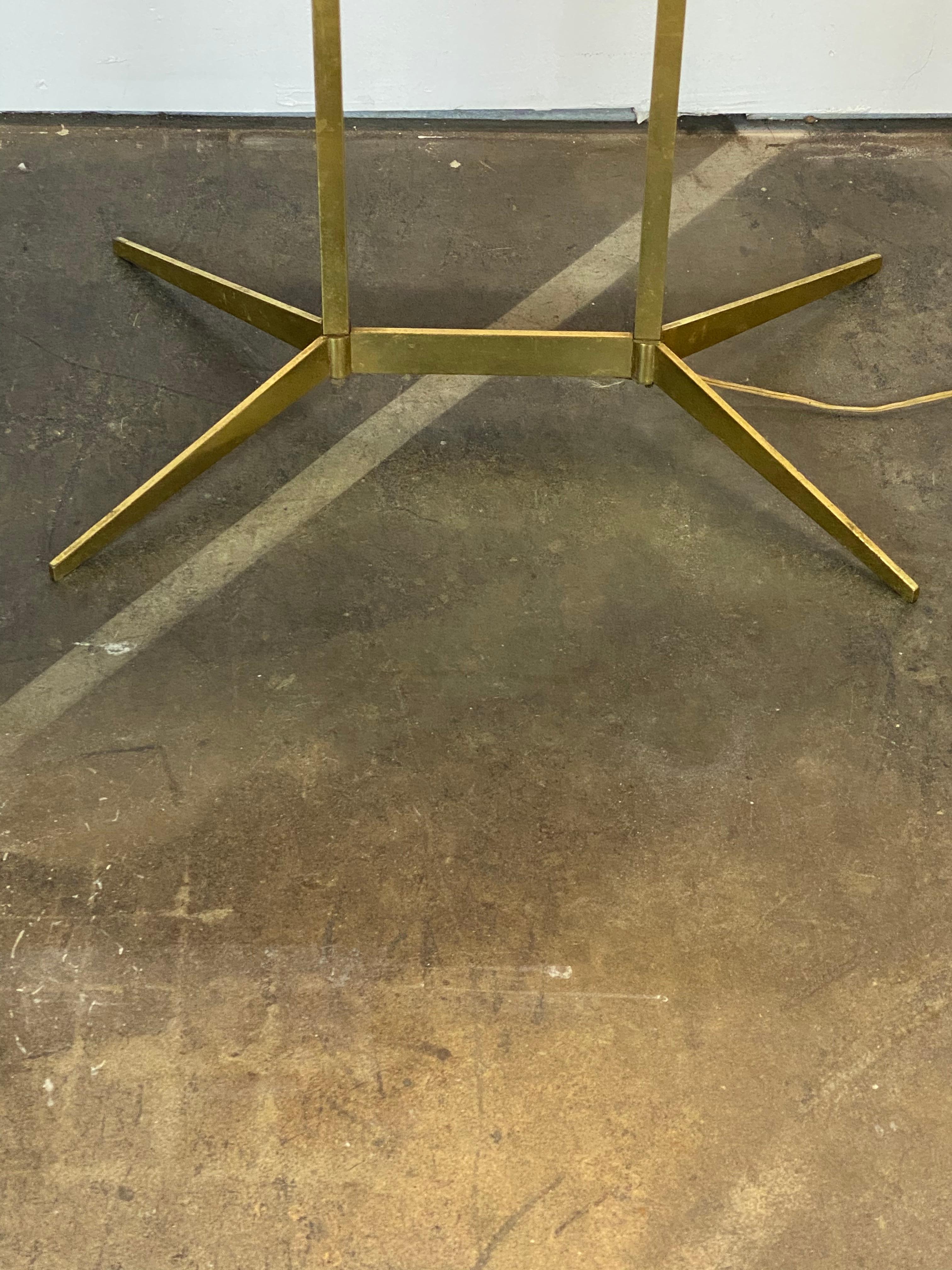 Brass Floor Lamp With Tray attributed to Stiffel 5