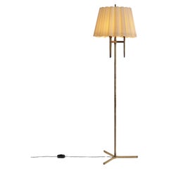 Brass Floor Lamp with Tripod Base, Denmark ca 1950s