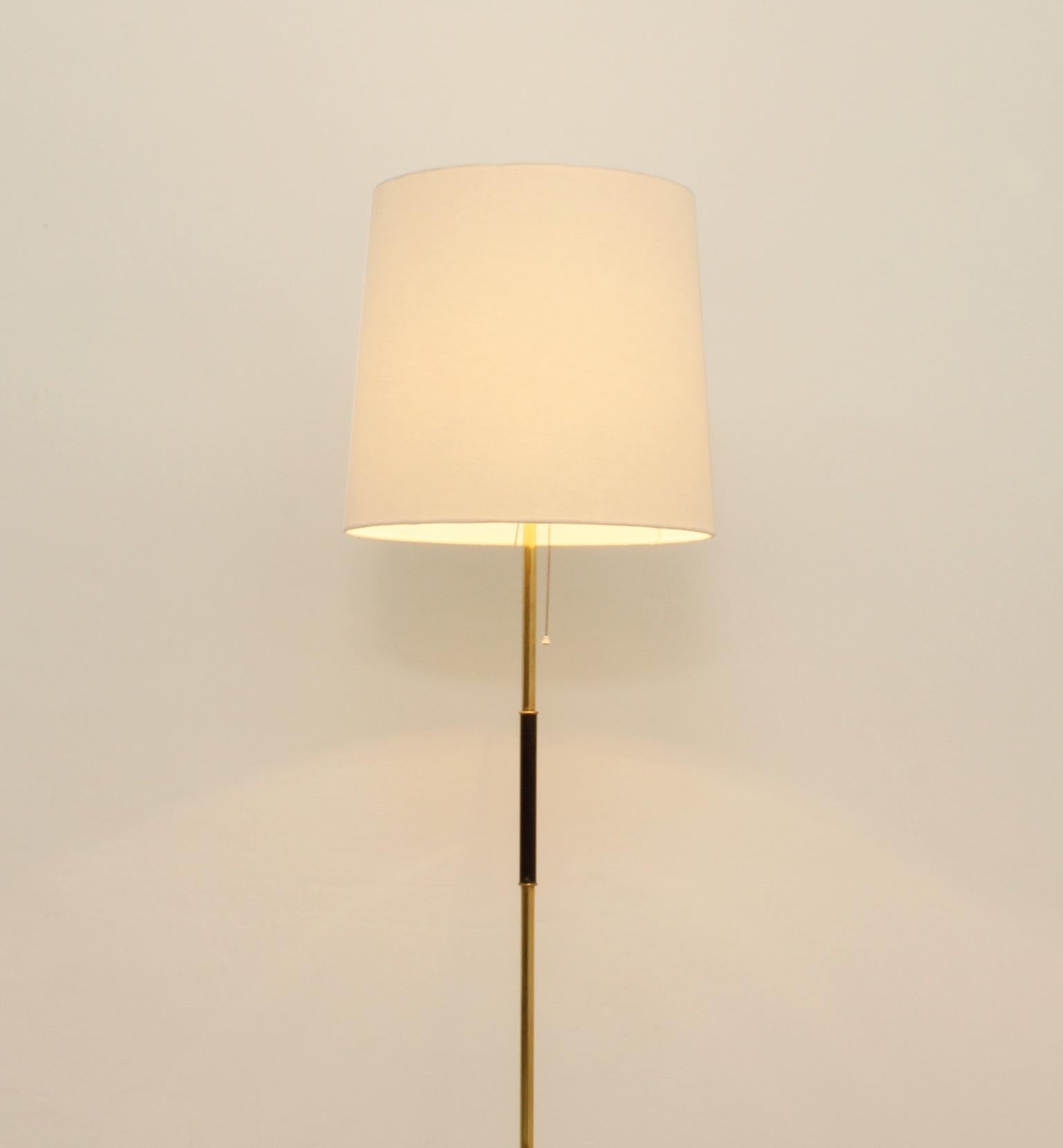 Brass Floor Lamp with Tripod Base, Spain, 1950's For Sale 2