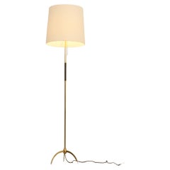 Vintage Brass Floor Lamp with Tripod Base, Spain, 1950's