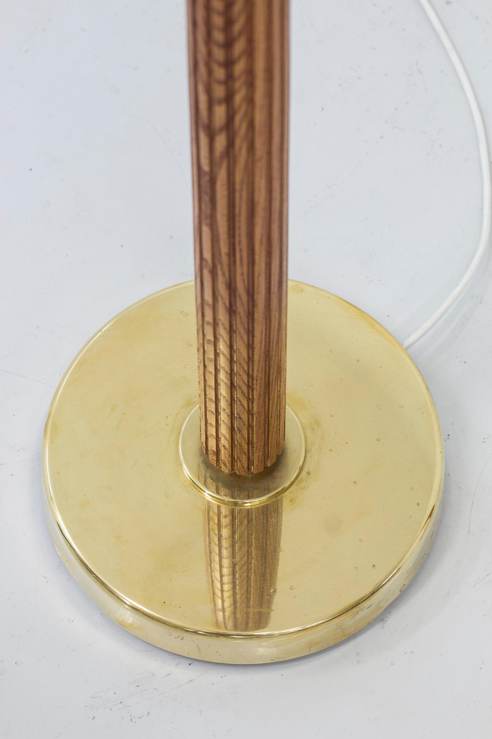 Mid-20th Century Brass Floor lamps 522 by Hans Bergström for Ateljé Lyktan, Sweden, 1940-50s