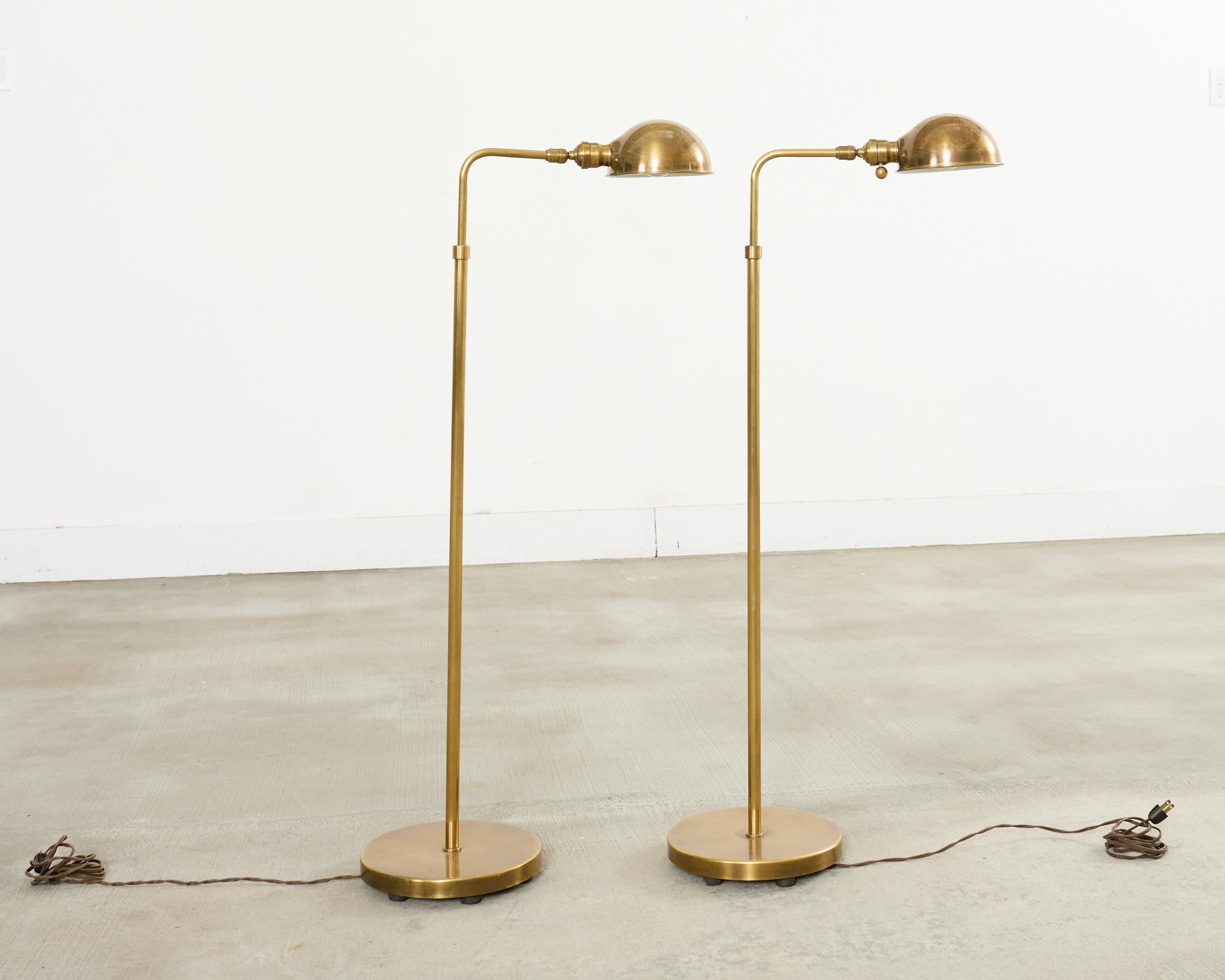 Brass Floor Lamps In Good Condition For Sale In Rio Vista, CA
