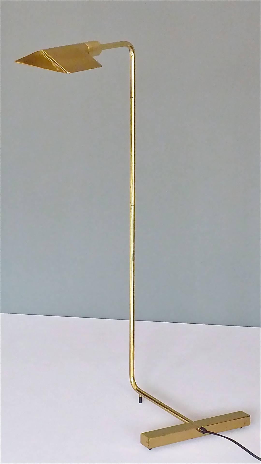 Brass Floor Lamps No.7 by Cedric Hartman for Jack Lennor Larsen, 1960-1970, Pair In Good Condition In Nierstein am Rhein, DE