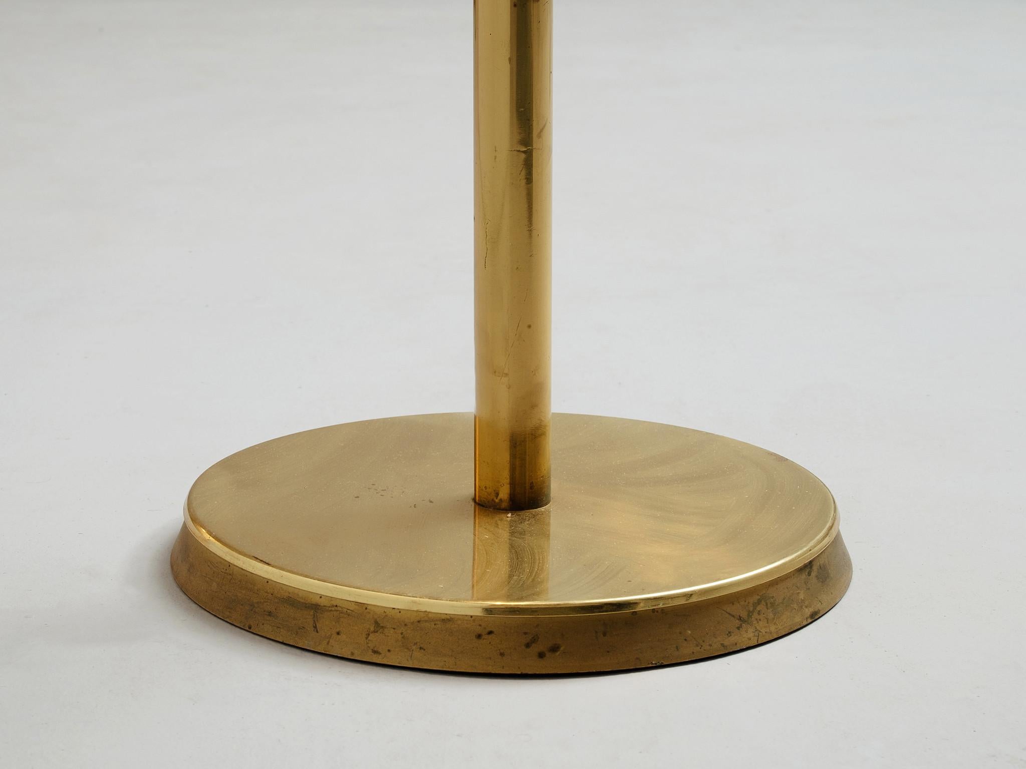Late 20th Century Brass Floorlamp with Raindrop Glass