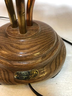 Brass Flower Lamp, circa 1970