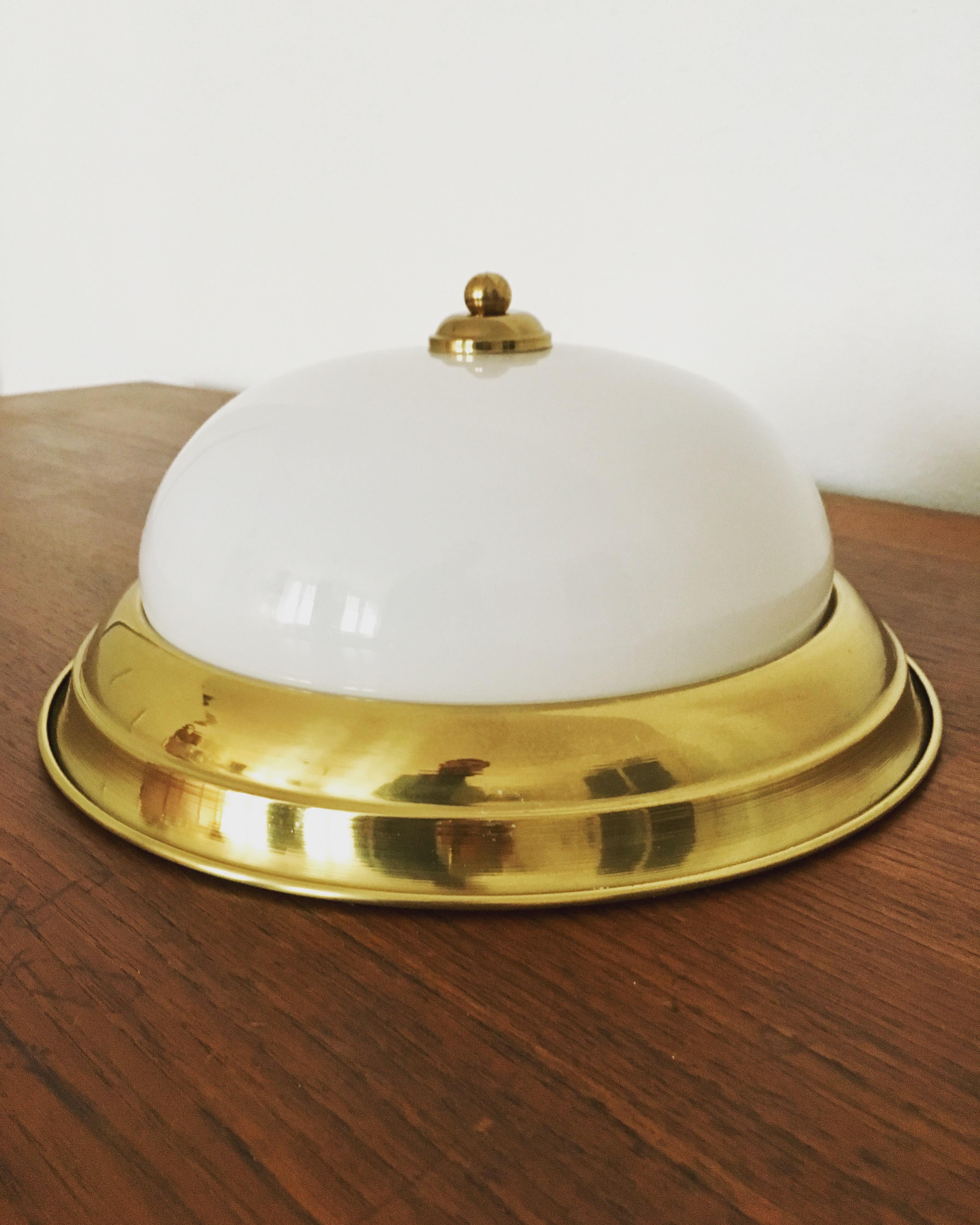 Mid-20th Century Brass Flush Lamp For Sale
