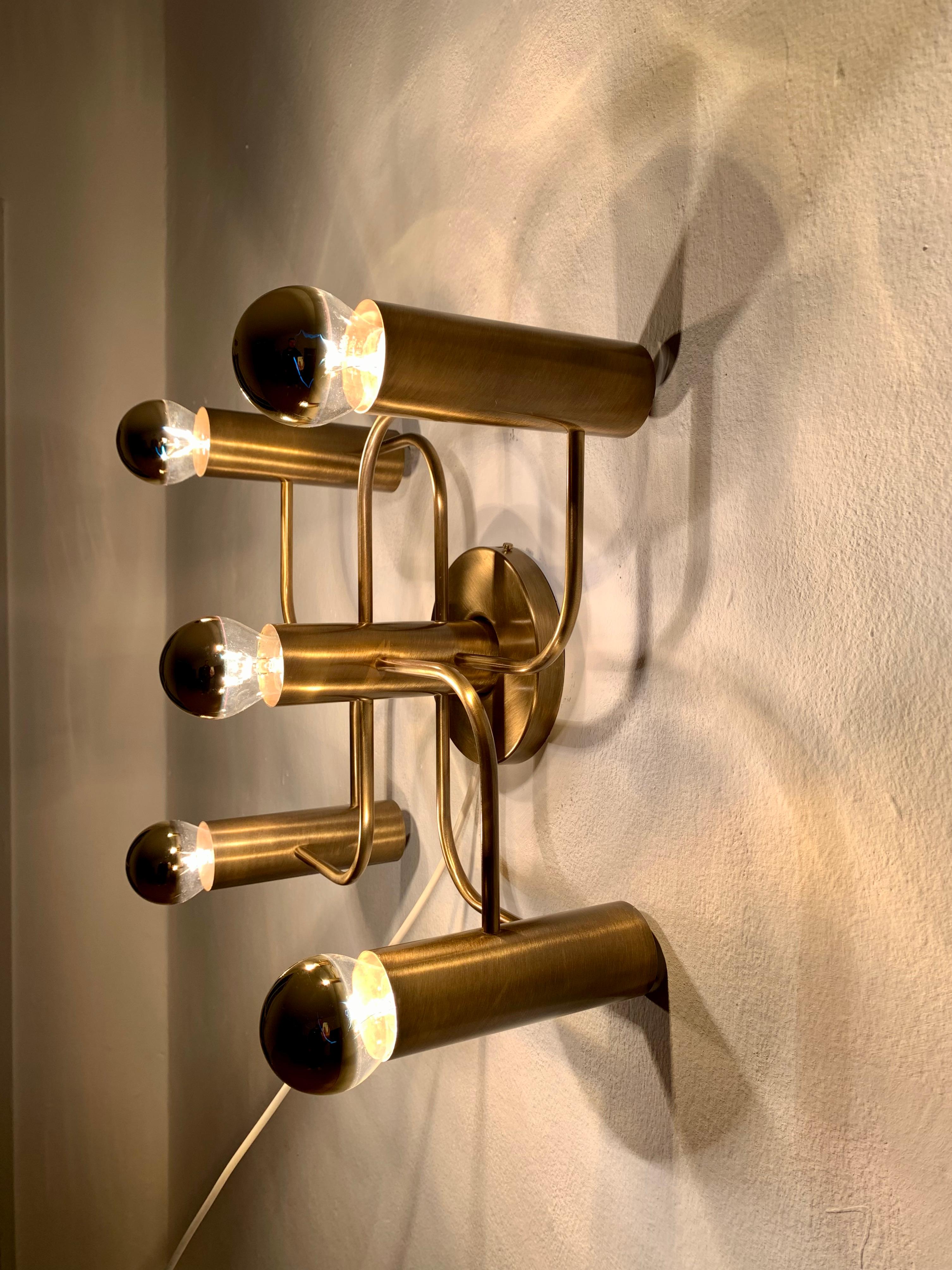Brass Flush Lamp from Leola For Sale 6
