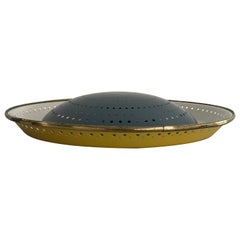 Brass Flush Mount Light by Ernest Igl for Hillebrand, 1950s, Germany