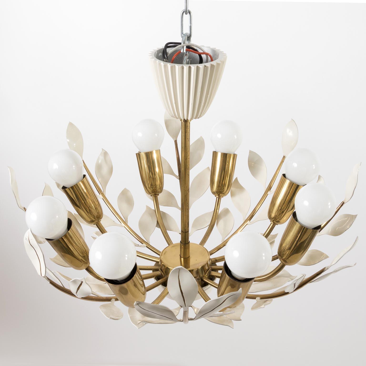 Brass Flush Mount Light or Chandelier, Vereinigte Werkstätten, 1960 1