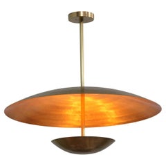 Lampadario a sospensione in ottone con 6 luci