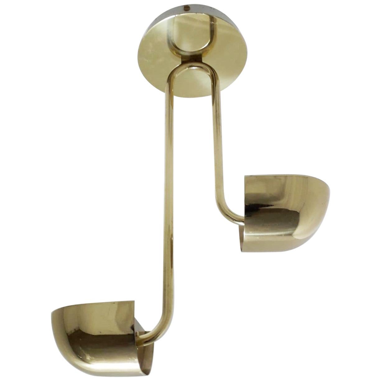 Brass Flush Mount Pendant by Lumi For Sale