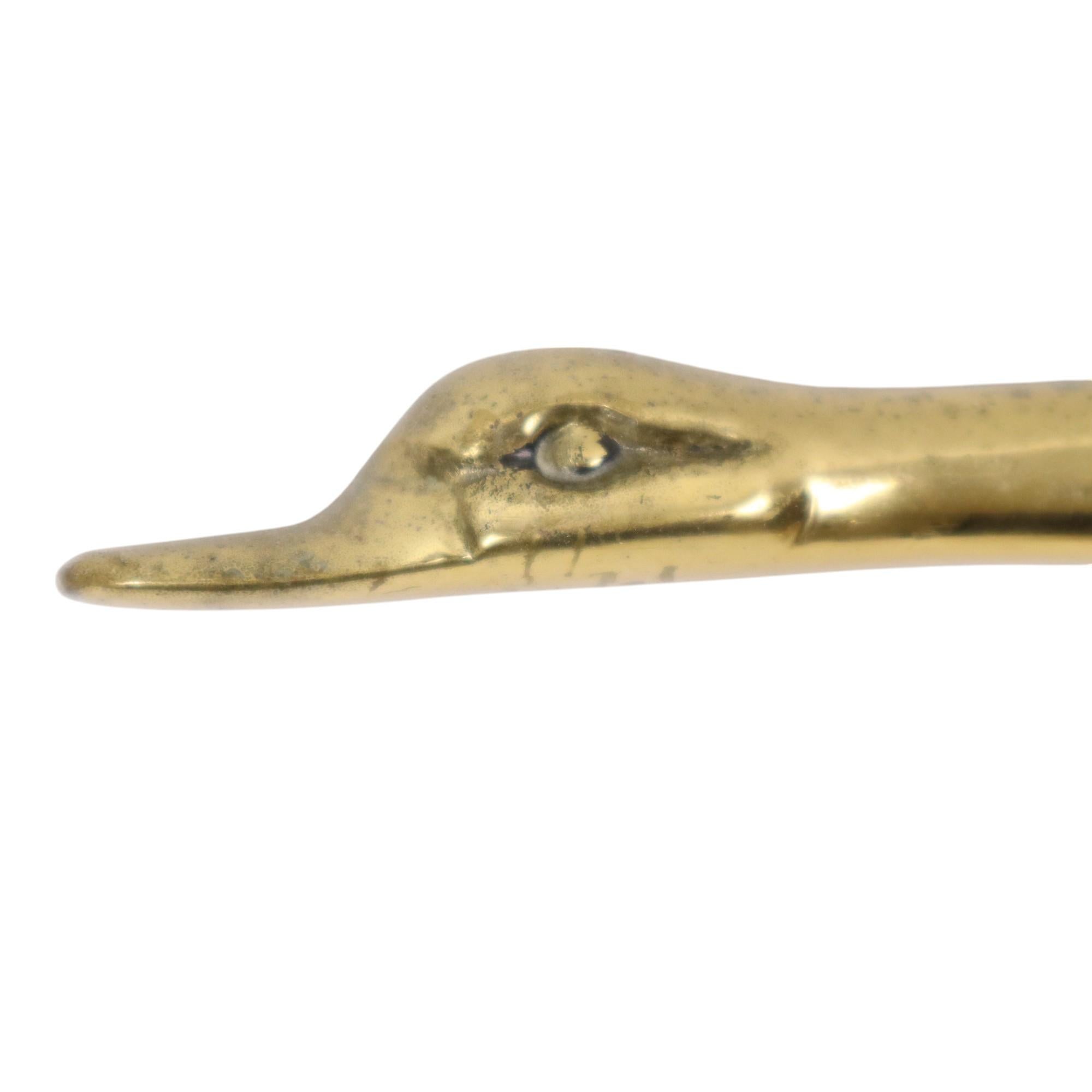 Brass Flying Geese Mid Century Wall Decoration Birds For Sale 3