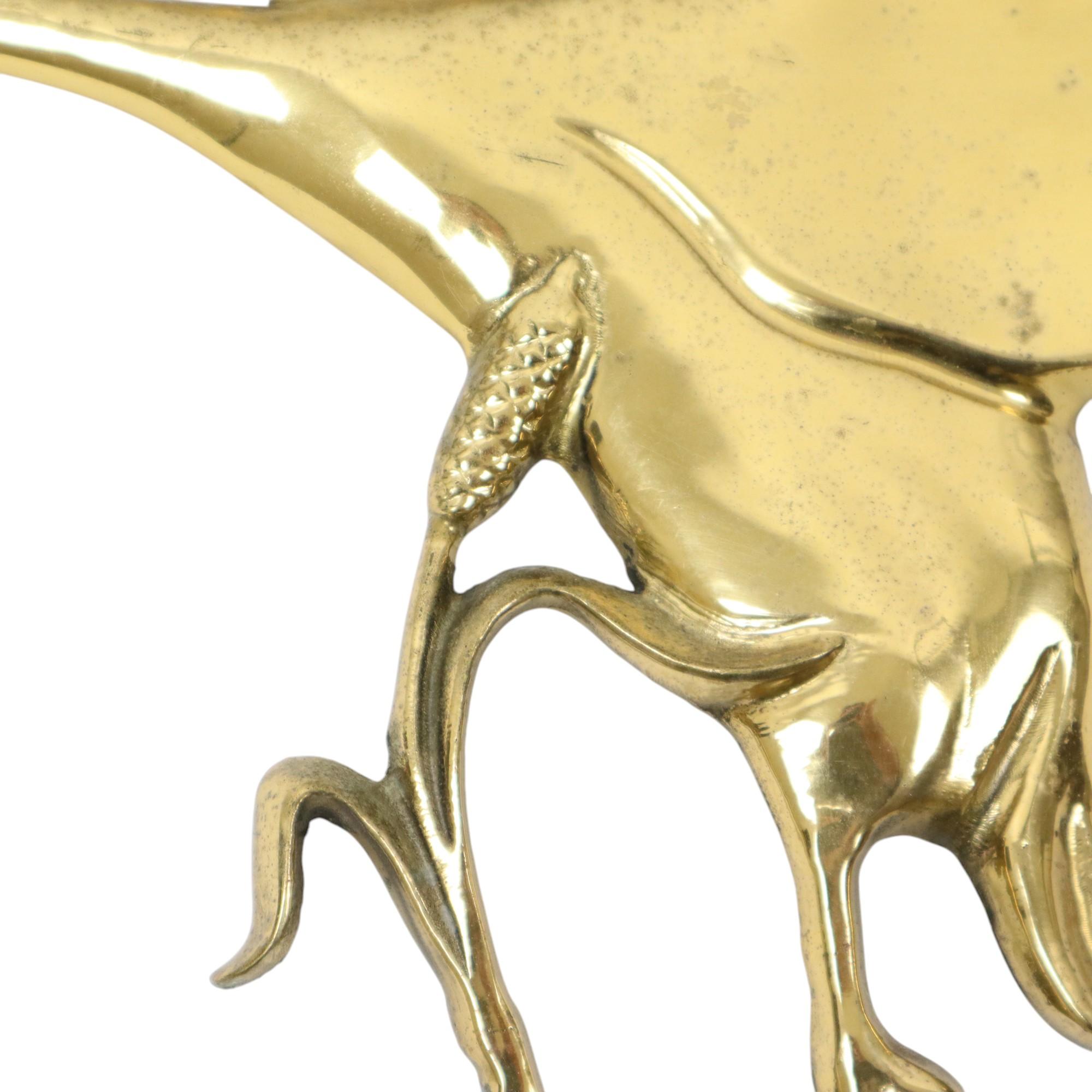 Brass Flying Geese Mid Century Wall Decoration Birds For Sale 1