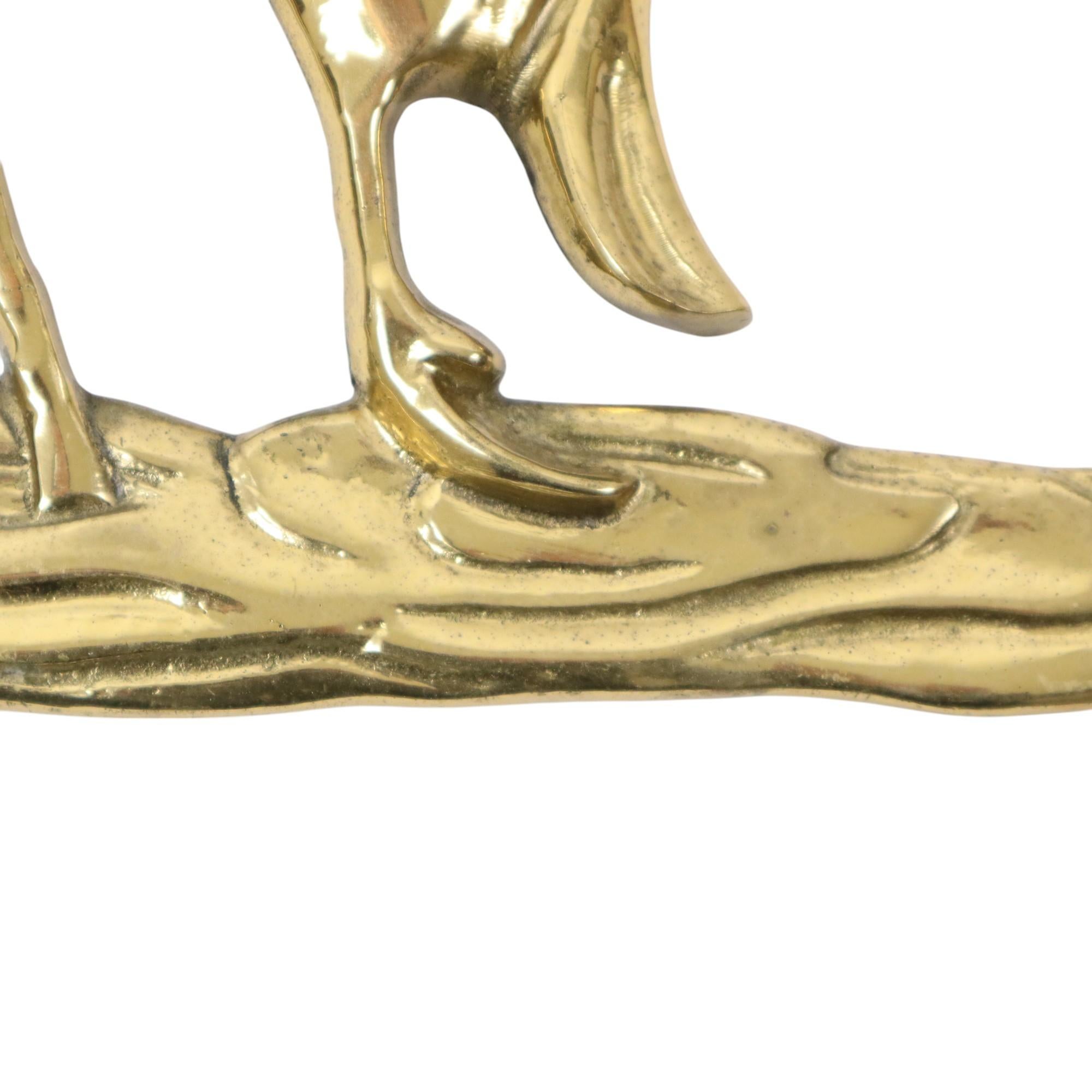 Brass Flying Geese Mid Century Wall Decoration Birds For Sale 2
