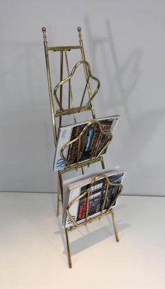 Brass Folding Magazine Racket Valet, circa 1920