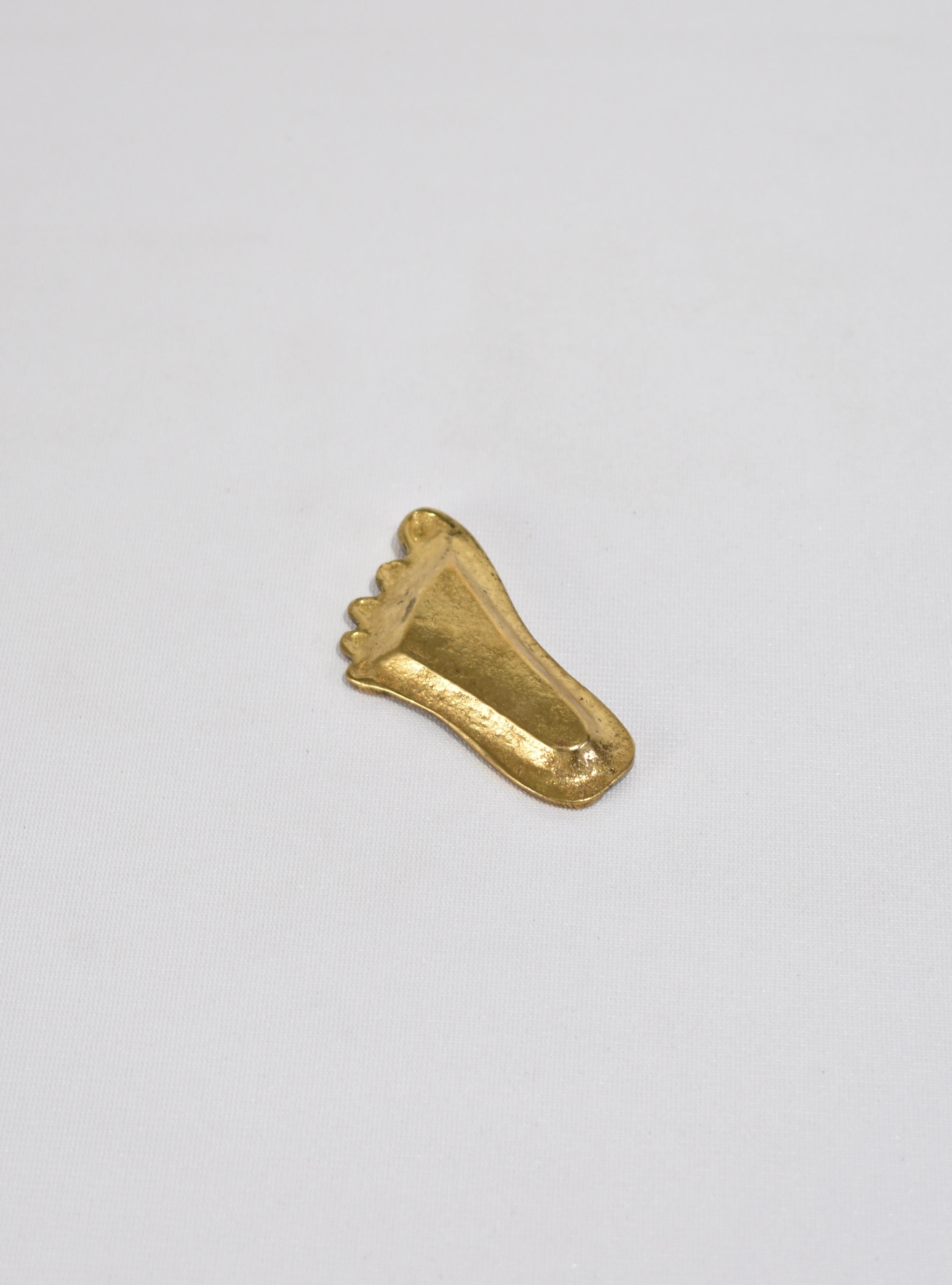 20th Century Brass Foot Object