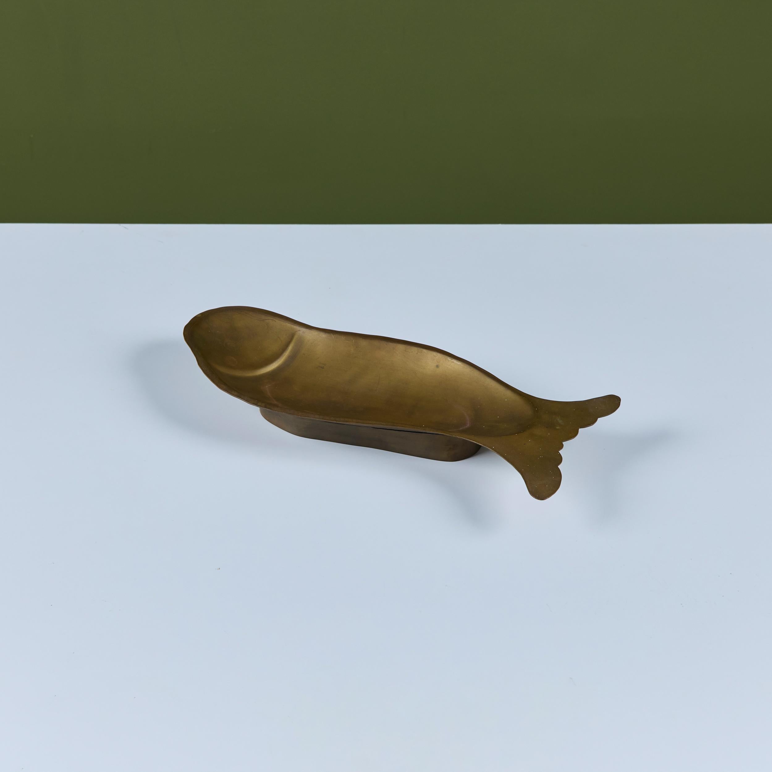 Brass Footed Fish Dish For Sale 3